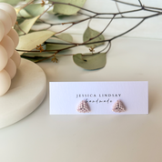 Beaded Triangle Stud Earrings Small Ballerina