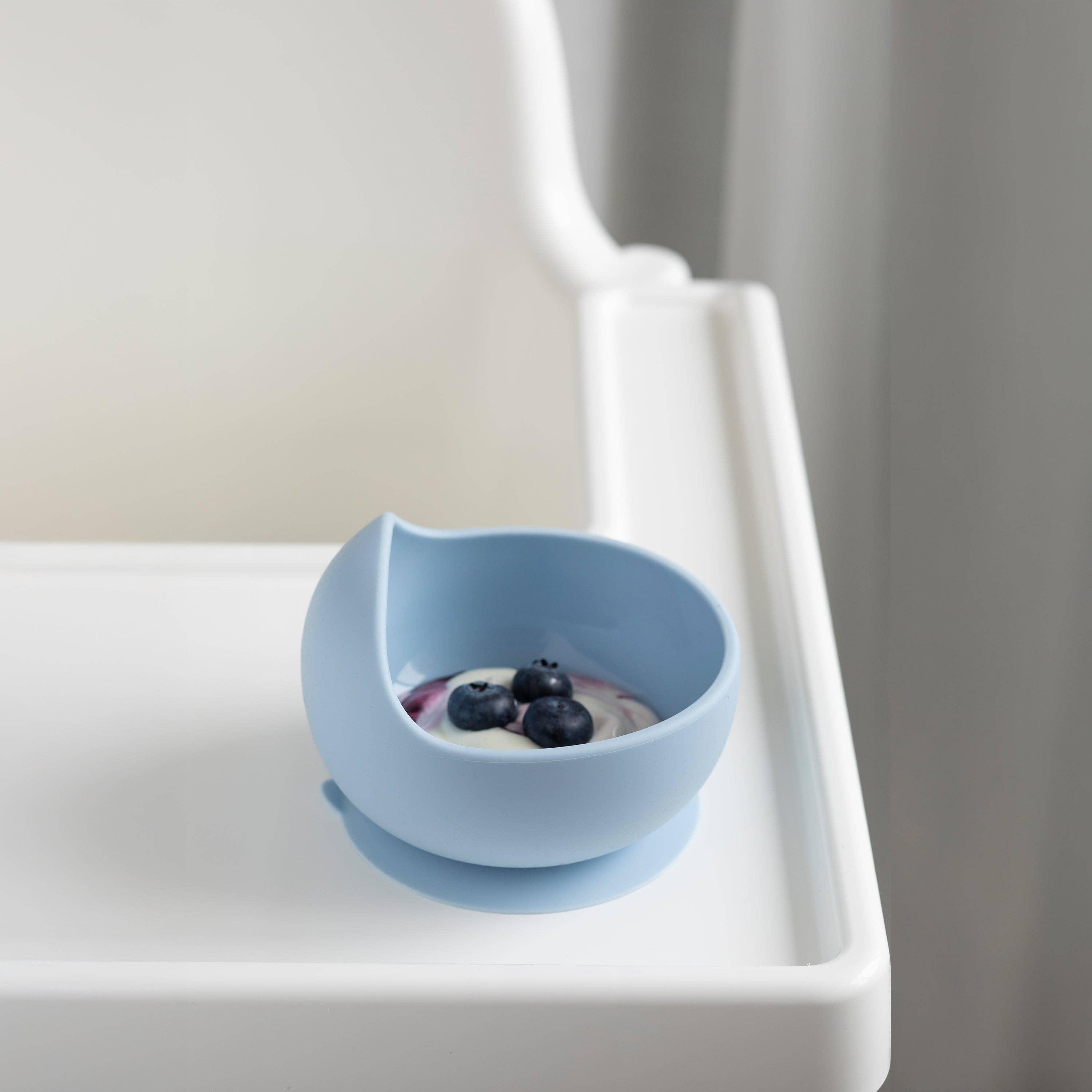 Silicone Bowl Dusty Blue