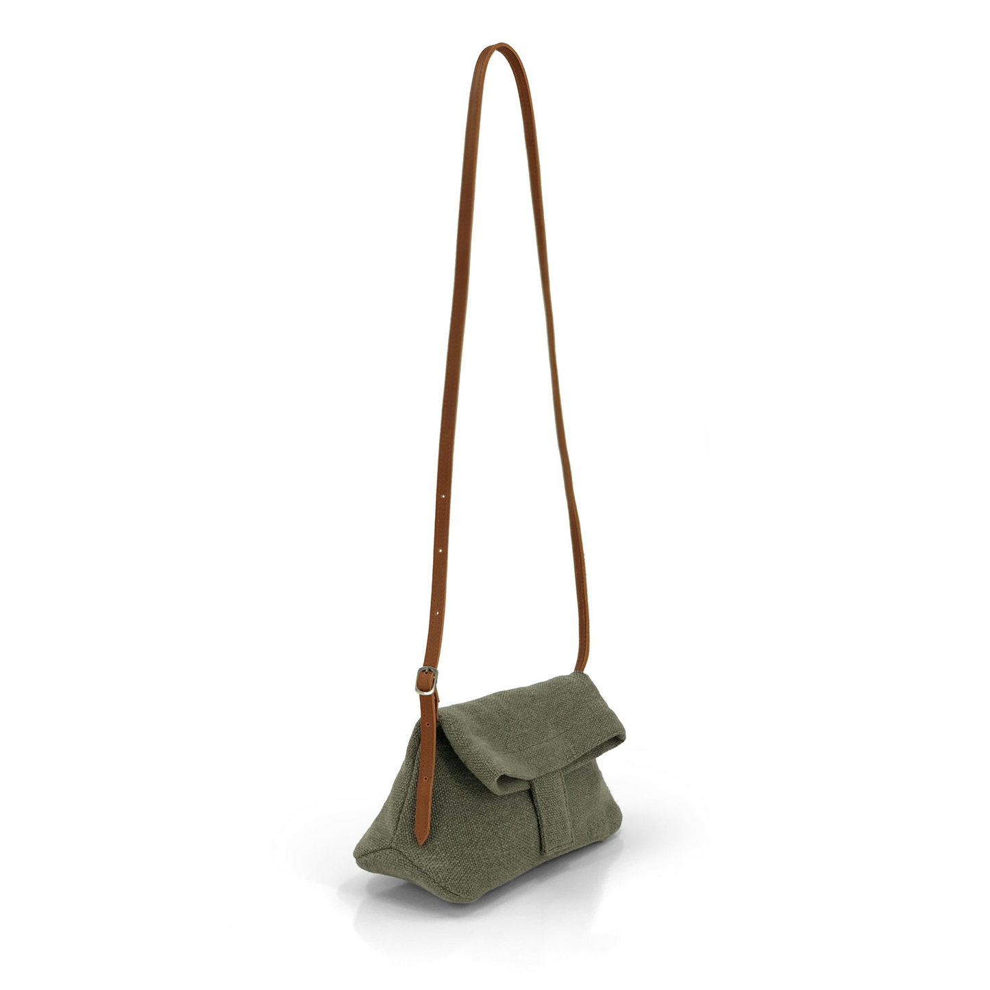 Natural Cross Body Bag Green