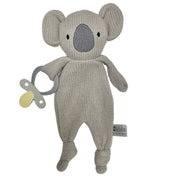 Eco Knitted Koala Baby Comforter with Dummy Holder