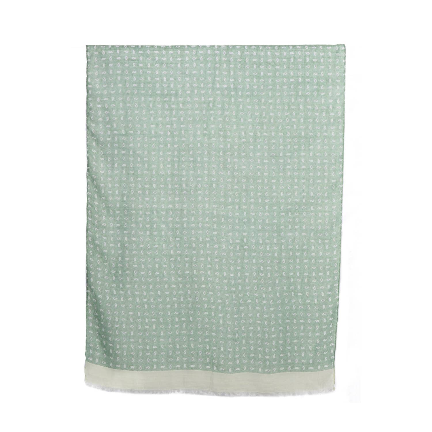 Mint Little Paisley Monogram Scarf