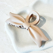 Vastile Bow Hair Claw Clip Beige