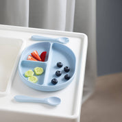 Silicone Feeding Set Dusty Blue