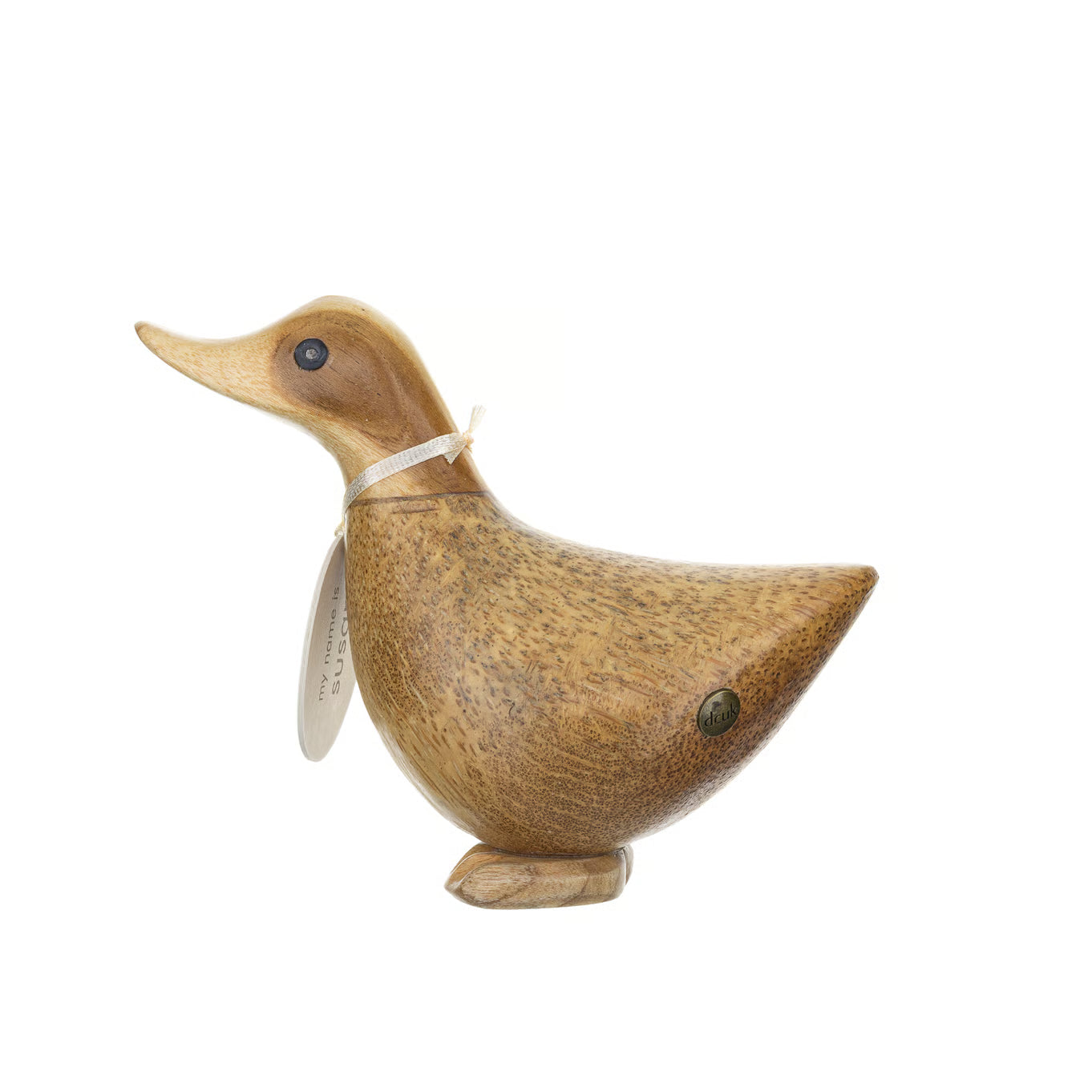 Natural Wooden Ducky Facing Forward