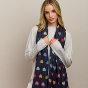 Navy Blue Romance Scarf