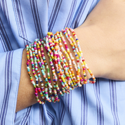 Set Of 2 Multi-Coloured Beaded Bracelets