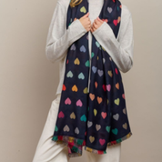 Navy Blue Romance Scarf