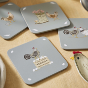 Set Of 4 Coasters Hen House Lane