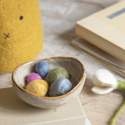 Set Of 3 Felt Egg Hanging Decorations Marble