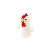 Felted Finger Puppet Chicken