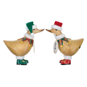 Traditional Tartan Christmas Ducky Elf Red