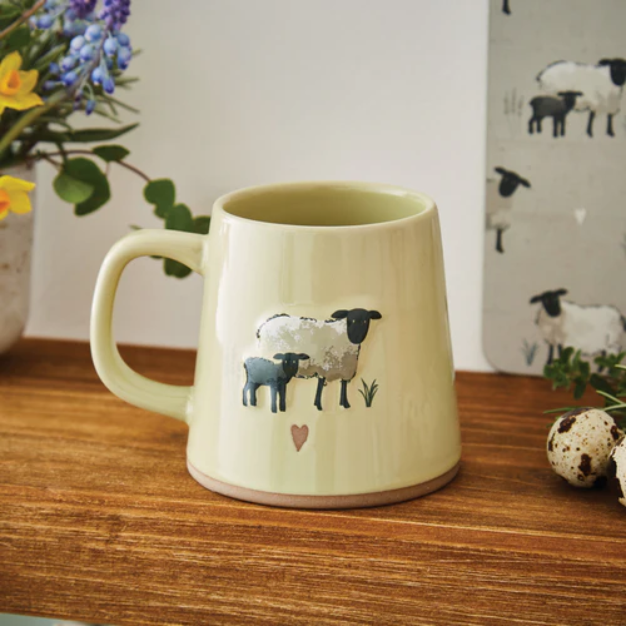 Reverse Conical Mug Highland Sheep Sage