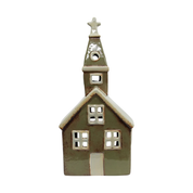 Alsace Tea Light Church Olive Green