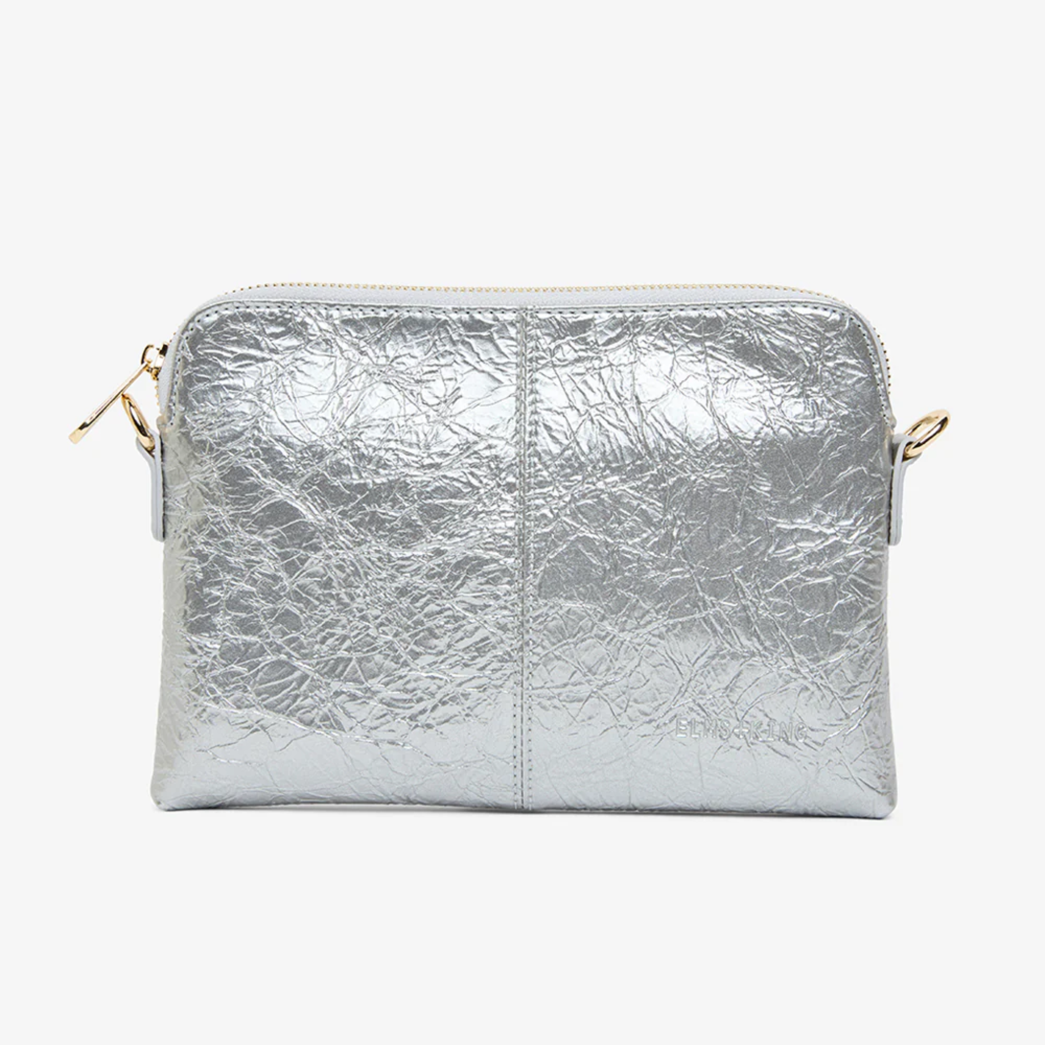 Bowery Crossbody Silver Crinkle