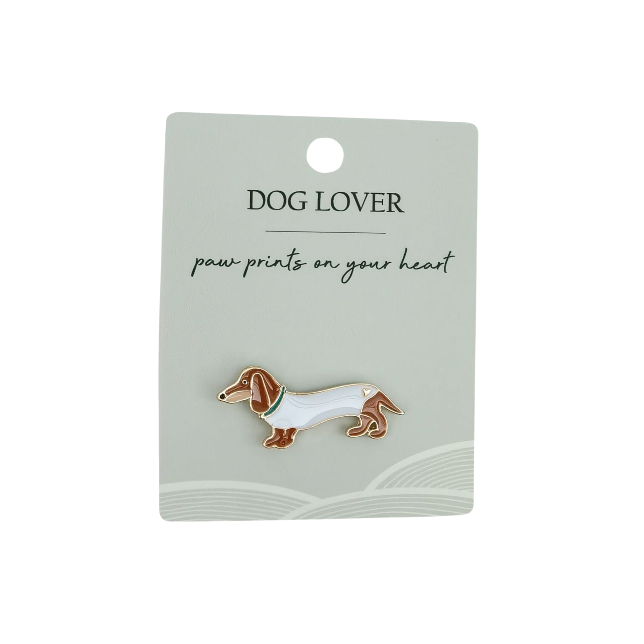 Sausage Dog Memento Pin Brown