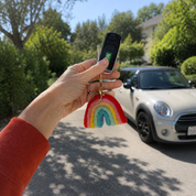 Felt Rainbow Keychain Charm Sherbet