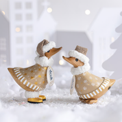 Christmas Gilded Caramel Ducky Snowflake