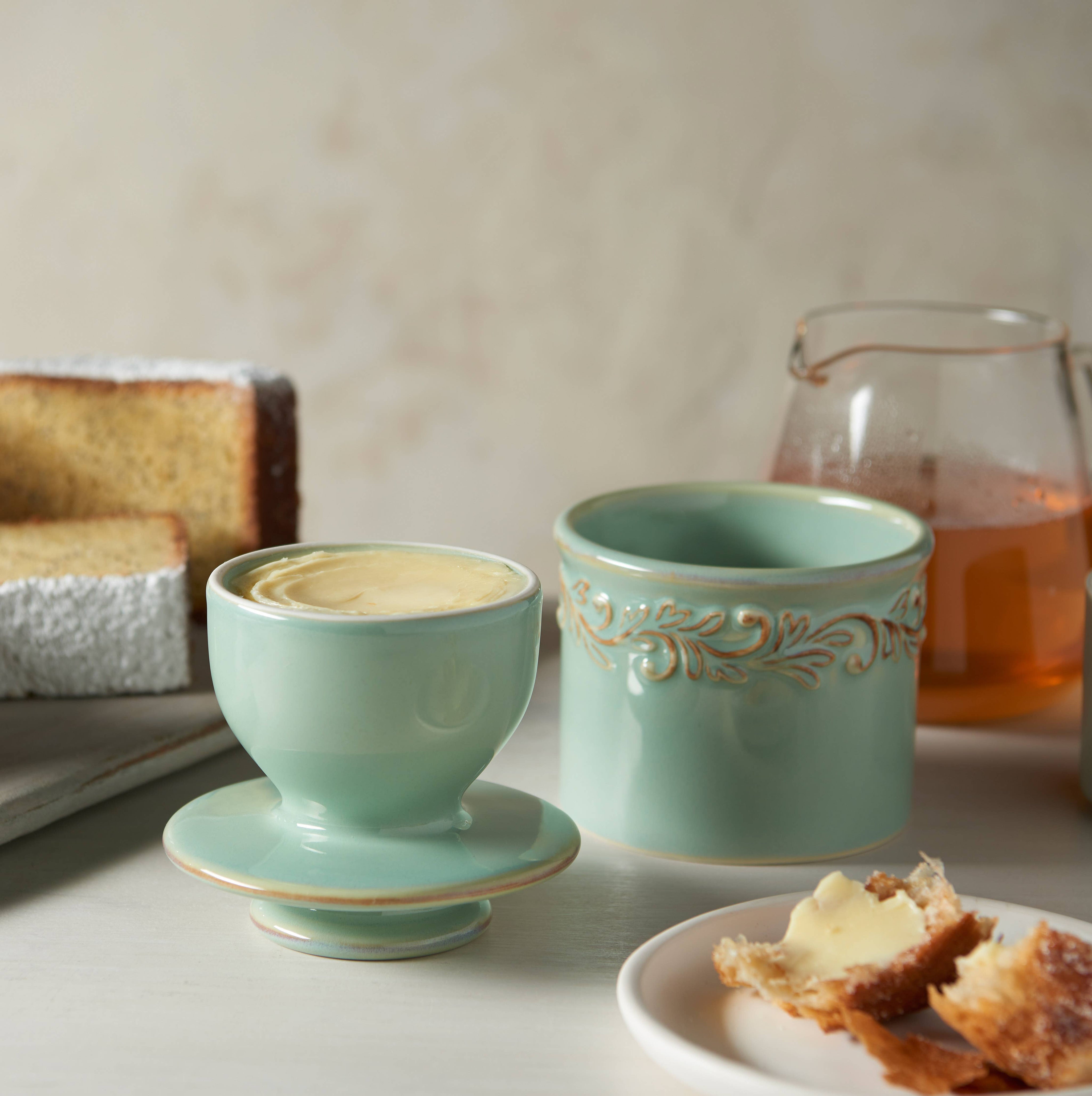 The Original Butter Bell® Crock Antique Sea Spray