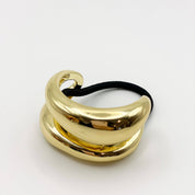 Double Pony Hair Cuff Tie Gold