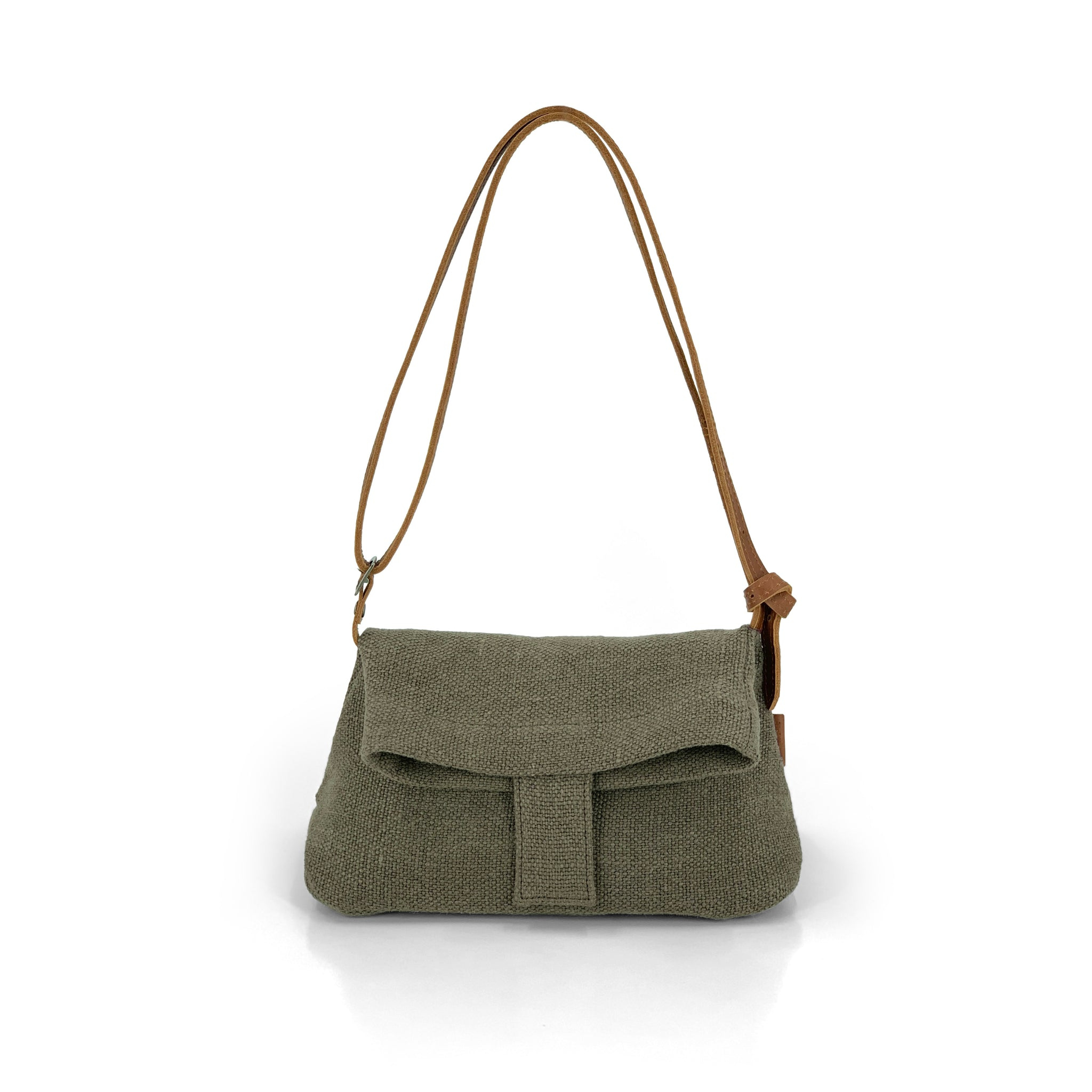 Natural Cross Body Bag Green