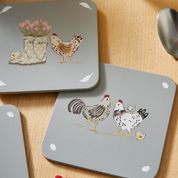 Set Of 4 Coasters Hen House Lane