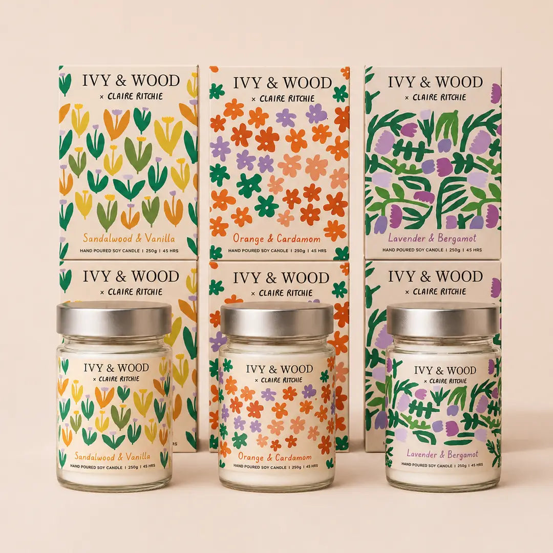 Bloom x Claire Ritchie: Orange & Cardamom Soy Candle