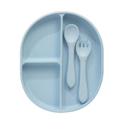 Silicone Feeding Set Dusty Blue