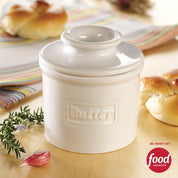 The Original Butter Bell® Crock Cafe White