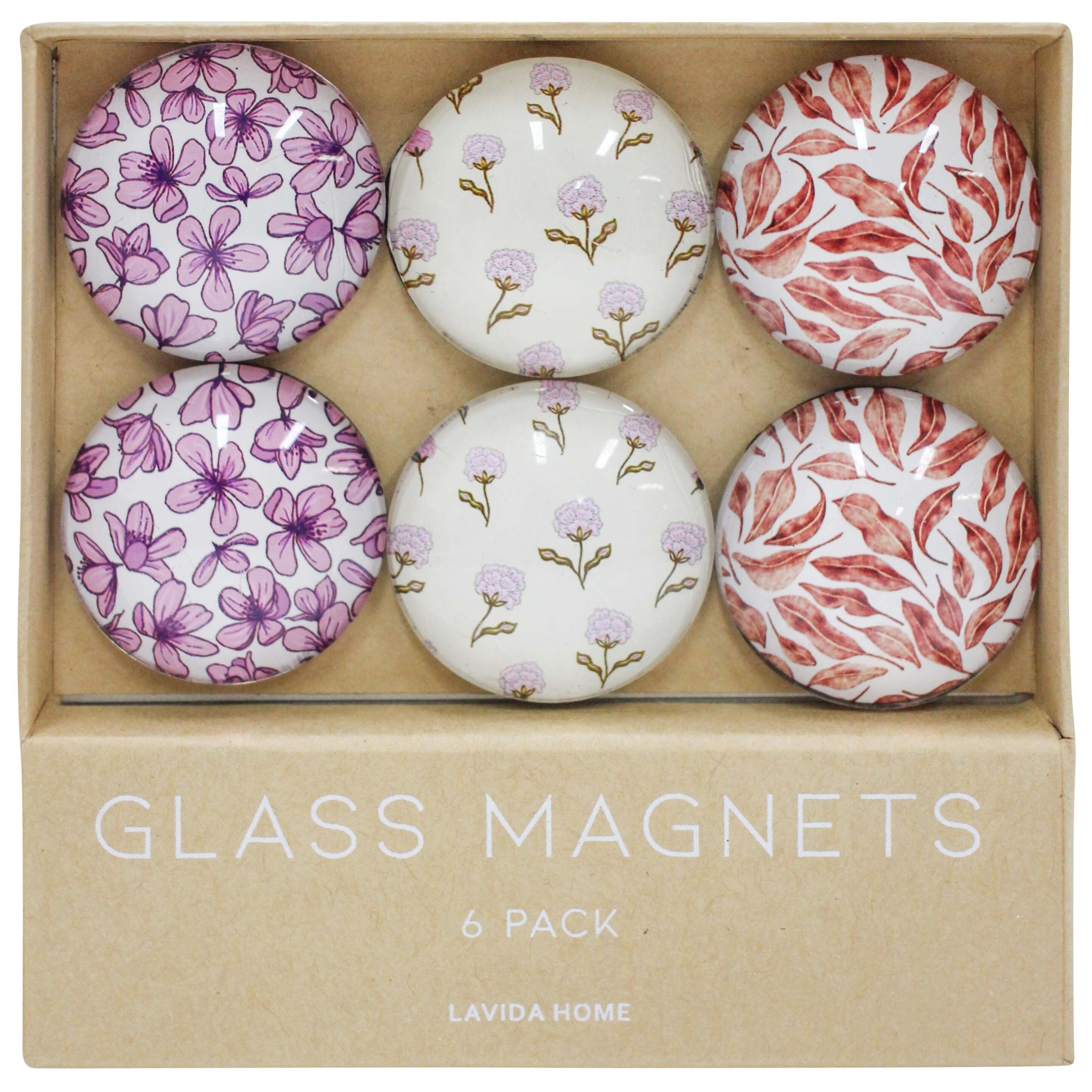 Glass Magnets Set Lilac