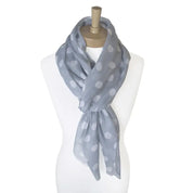 Grey Polka Dot Scarf