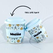 Reusable BambinoCino Bamboo Cup Tough Cookie in Blue (240ml)