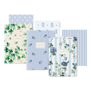 Medium Notebook Set Blue Stripe Floral