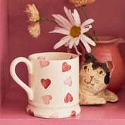 Pink Hearts 1/2 Pint Mug
