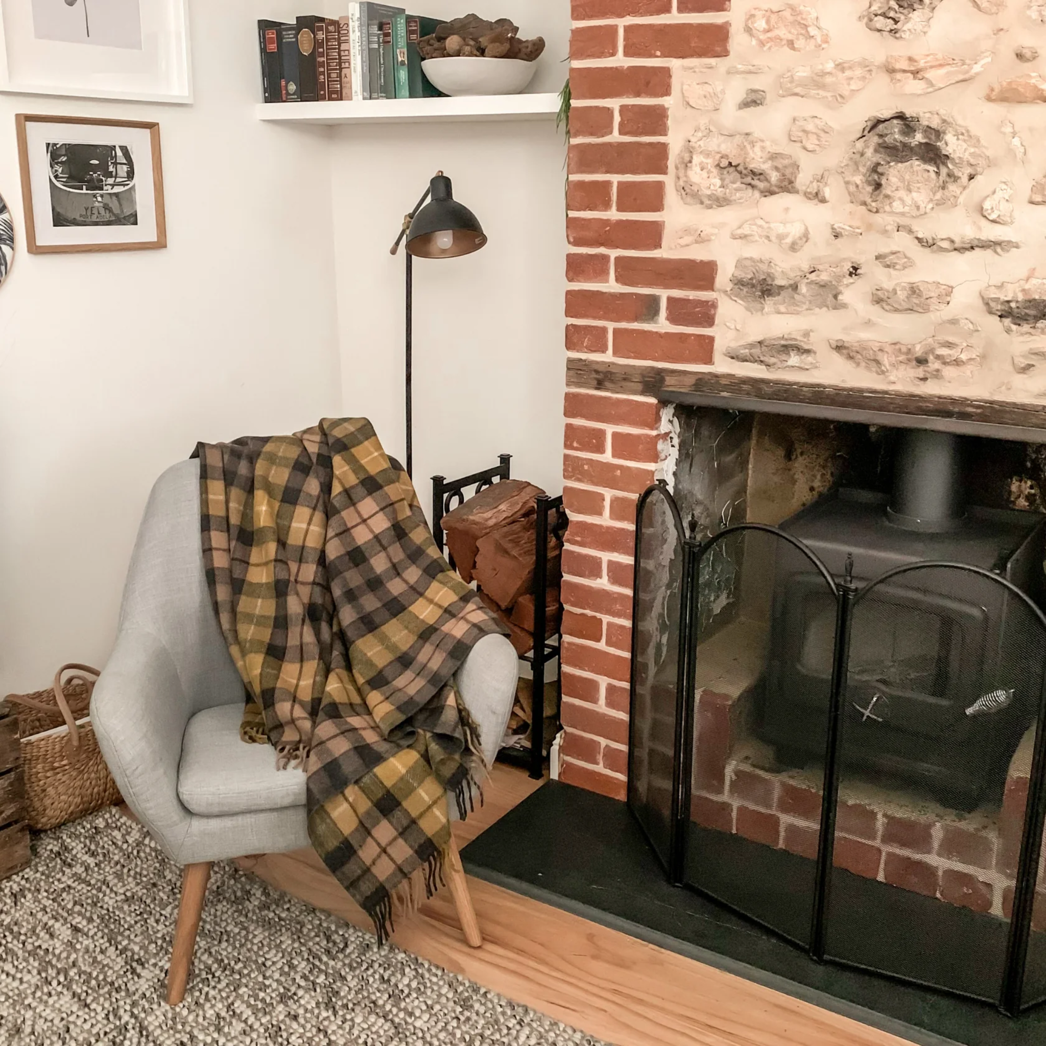 Buchanan Natural Recycled Wool Blend Scottish Tartan Blanket