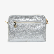Bowery Crossbody Silver Crinkle