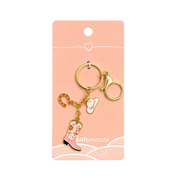 Cowgirl Style Keyring Pink