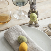 Set Of 3 Felt Egg Hanging Decorations Burnt