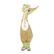Tartan Hat & Boots Duckling Pink & Green