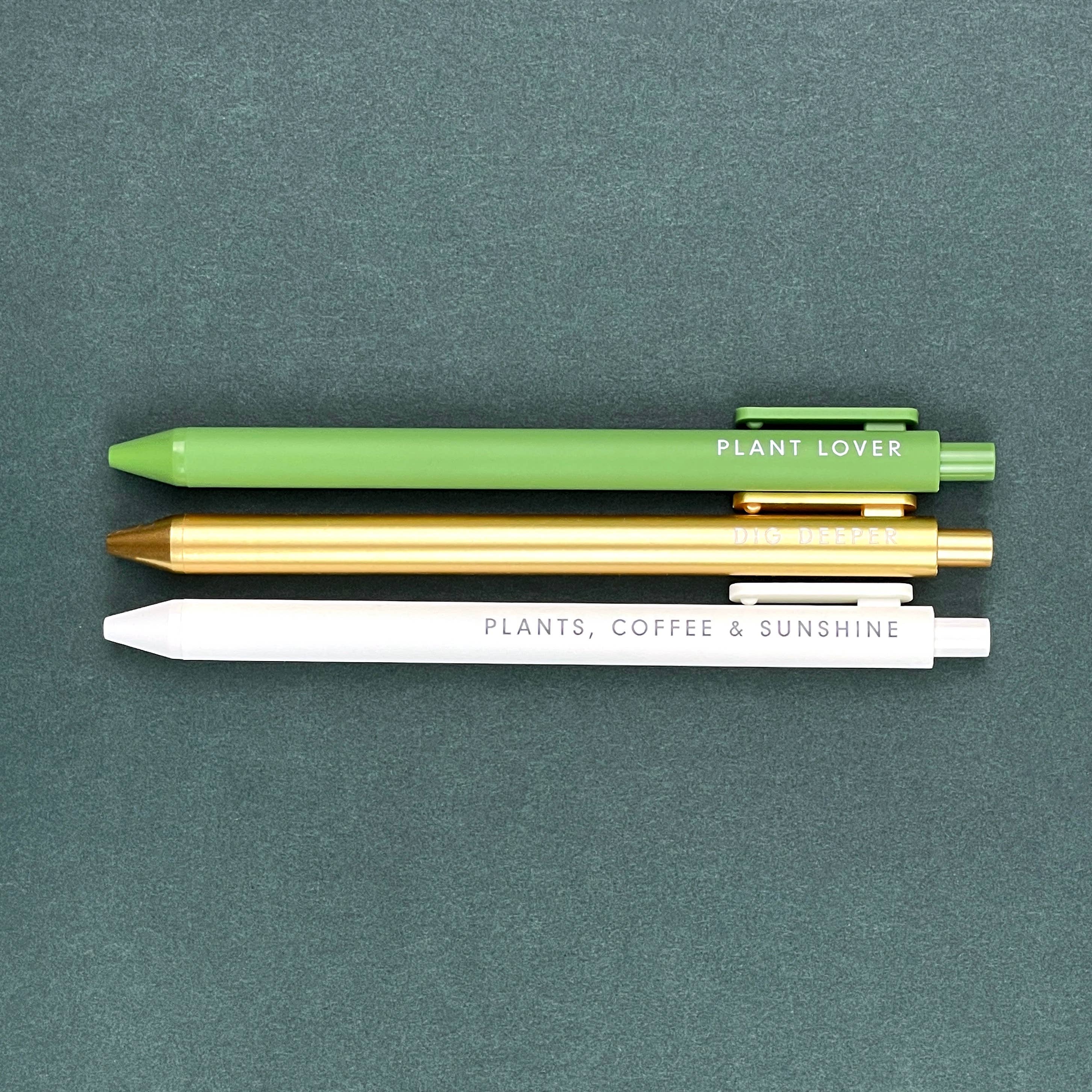 Plant Jotter Gel Pen Set of 3