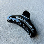 Zen Oval Hair Claw Clip Black