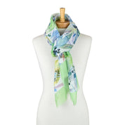 Green Botanical Bloom Scarf