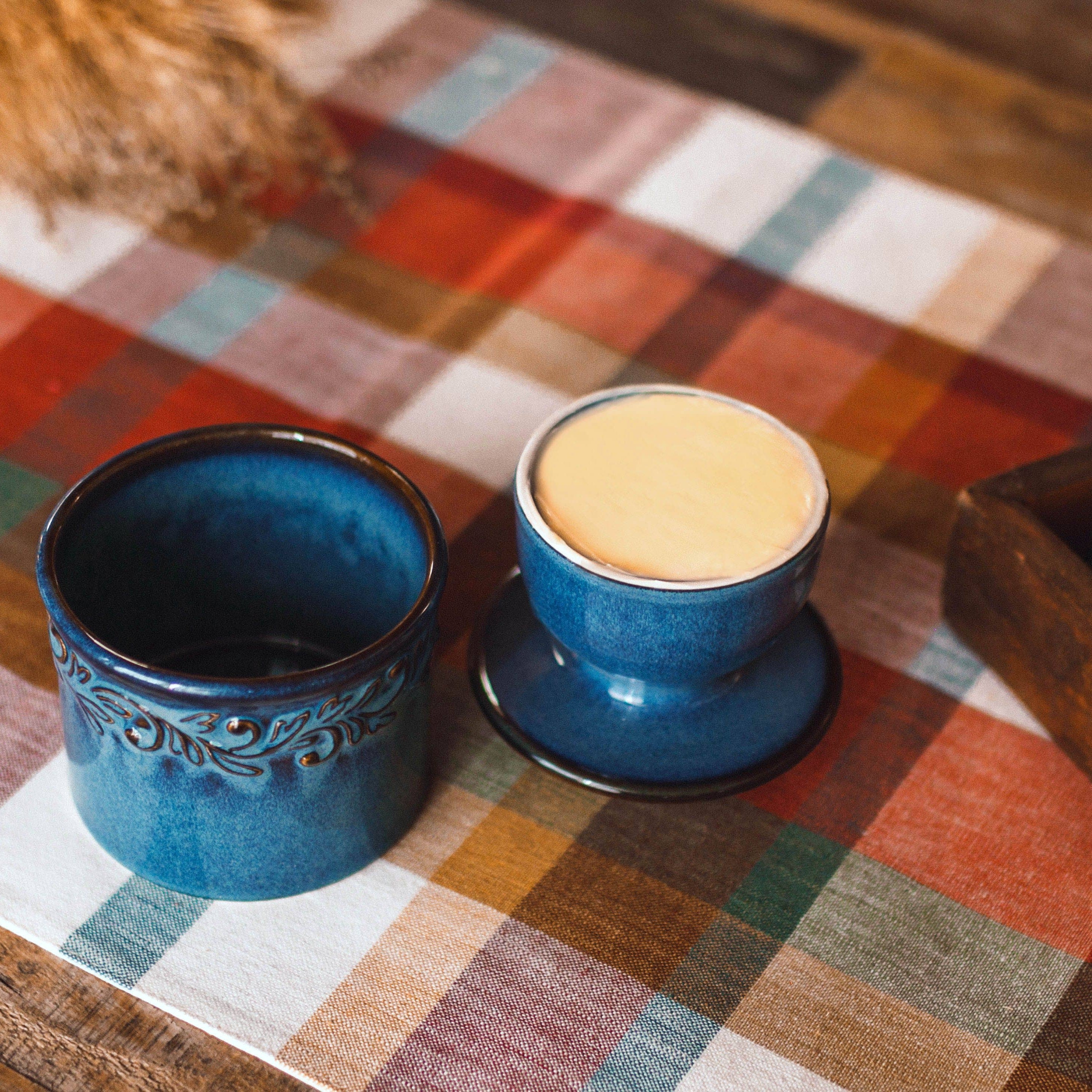 The Original Butter Bell® Crock Antique Denim Blue