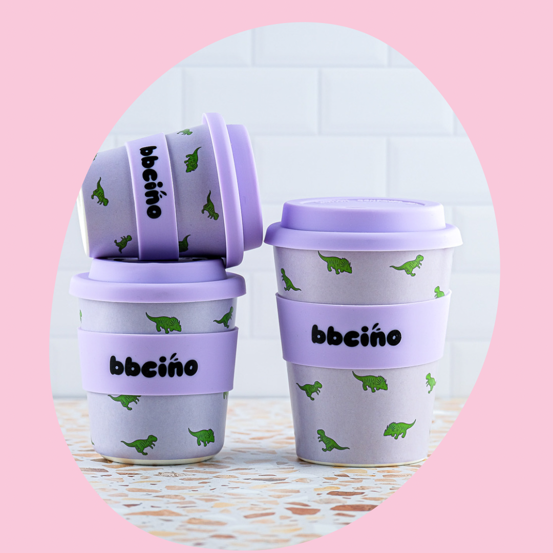 Reusable BambinoCino Bamboo Cup Dino-Mite 240ml