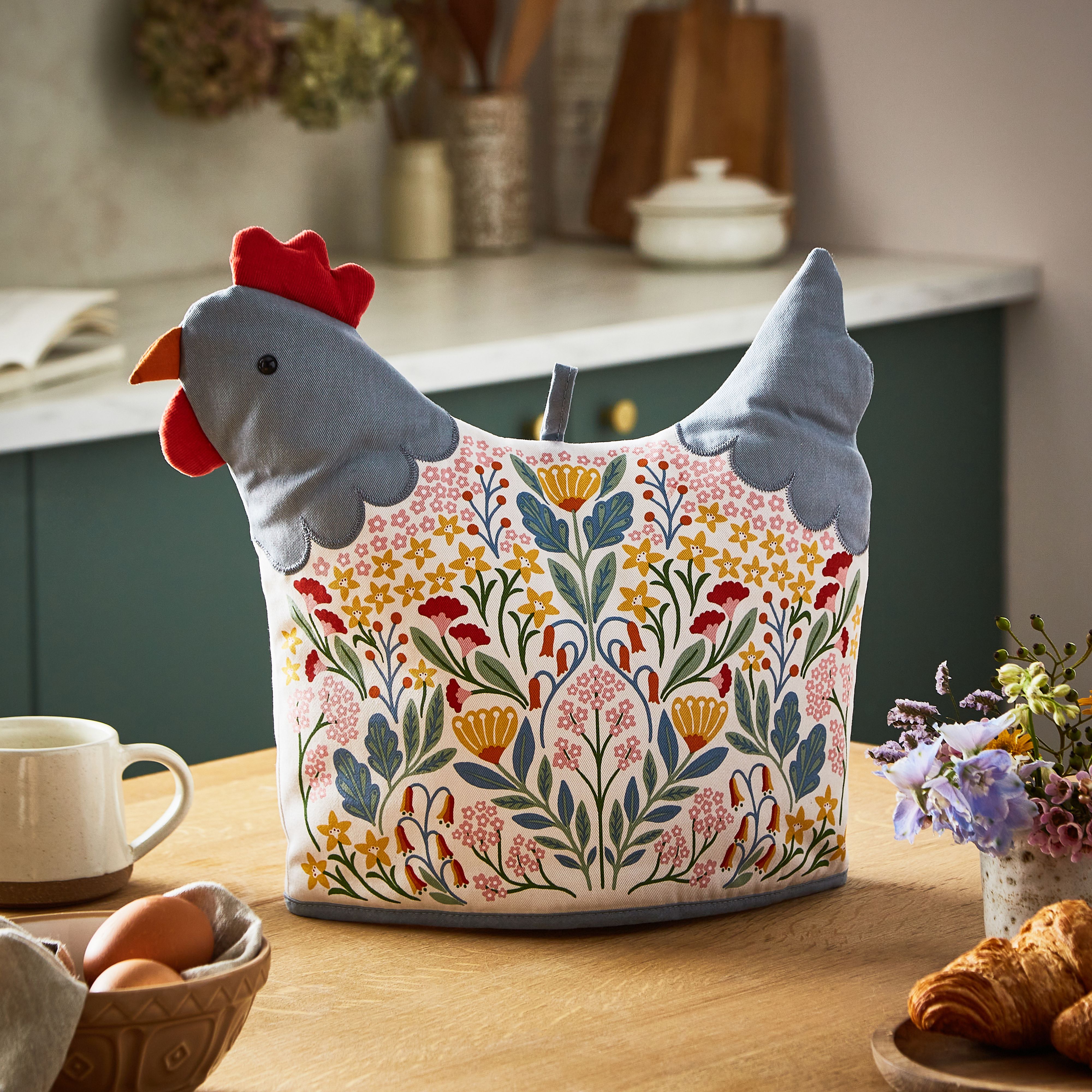 Folk Chicken Shaped Tea Cosy