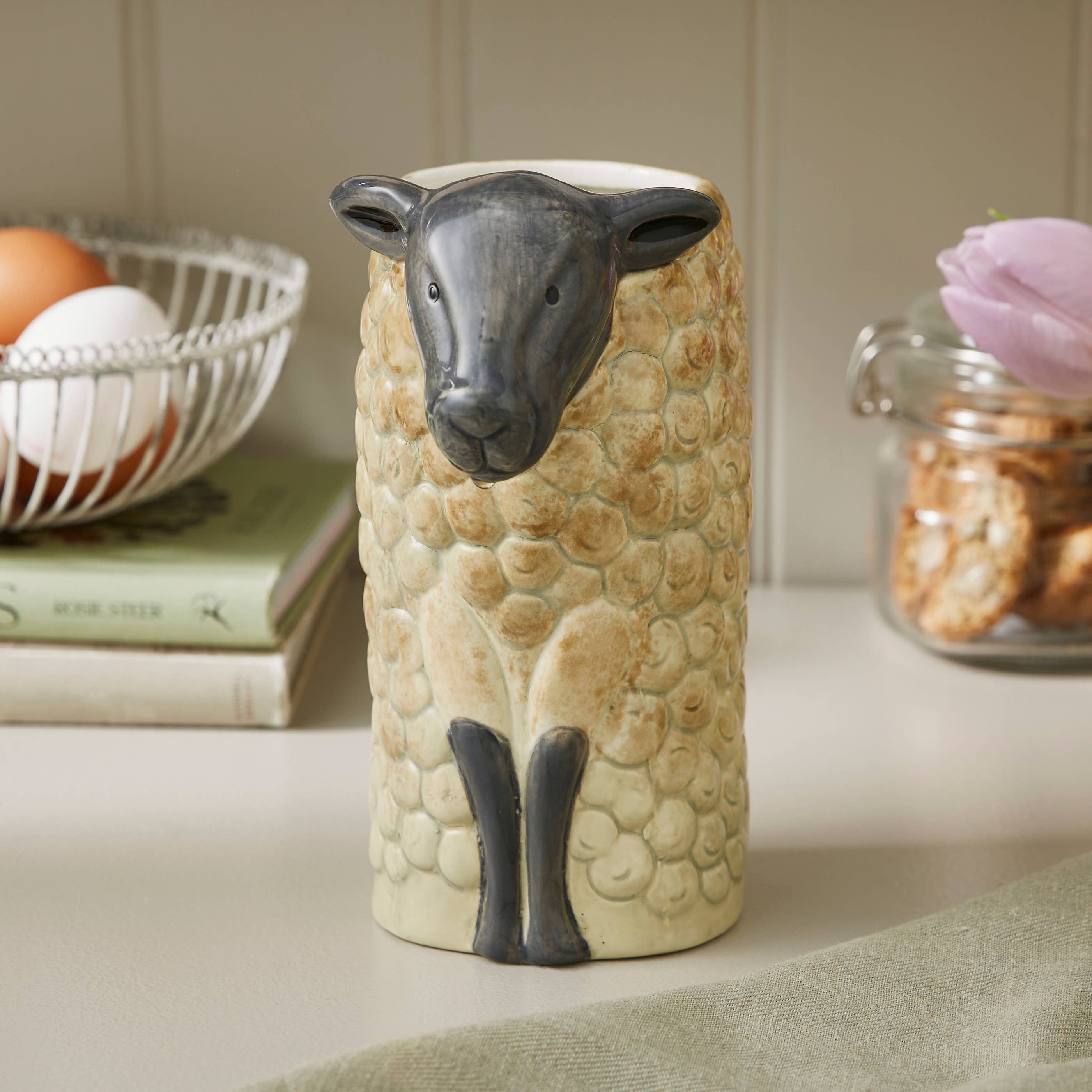 Sheep Utensil Pot / Vase Highland Sheep