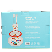 Melamine Dinner Set Of 5 Sausage Dog
