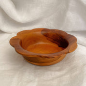 Wooden Scalloped Bowl