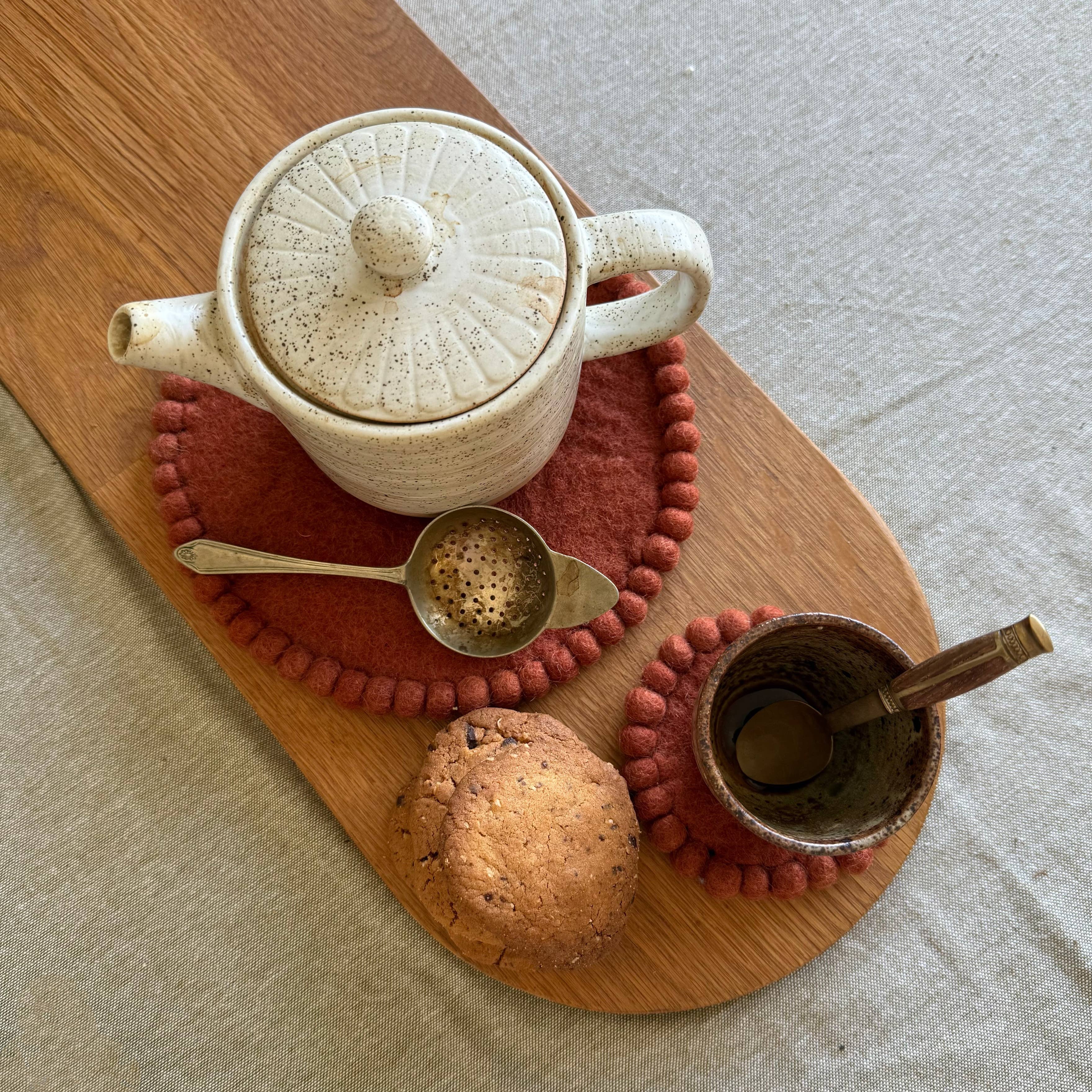 Felt Coaster Set Spiced Cocoa