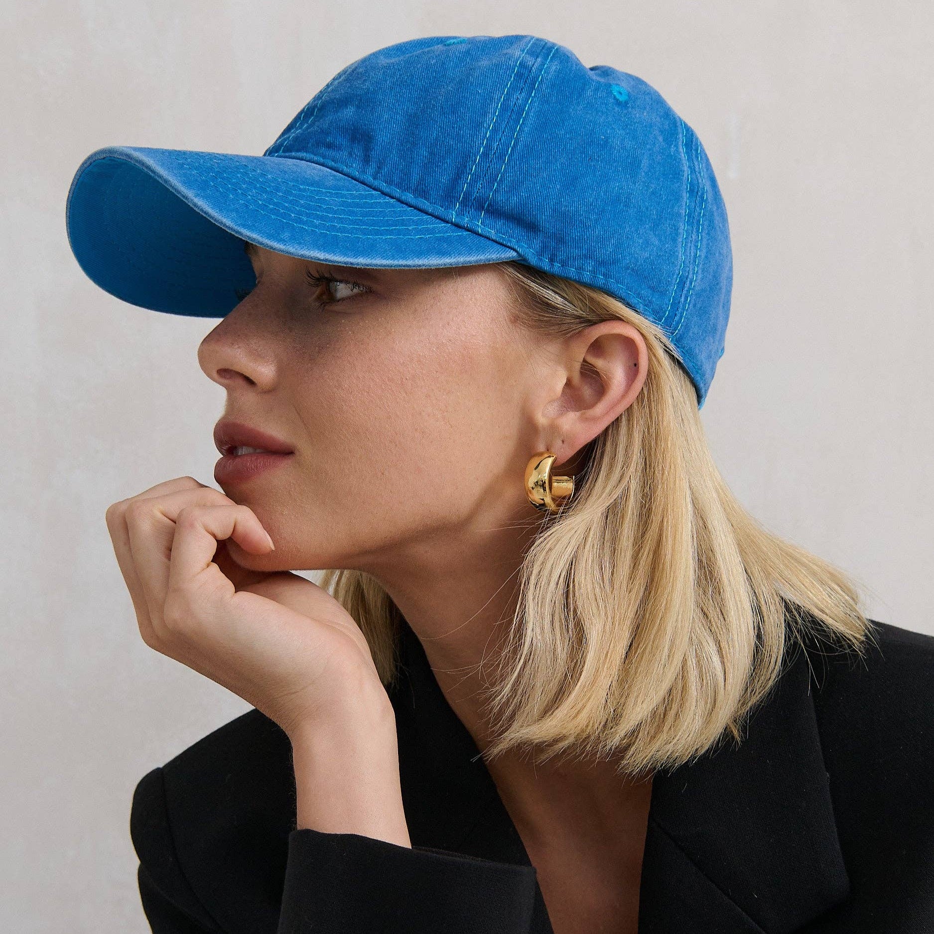 Christina Cotton Baseball Cap Blue