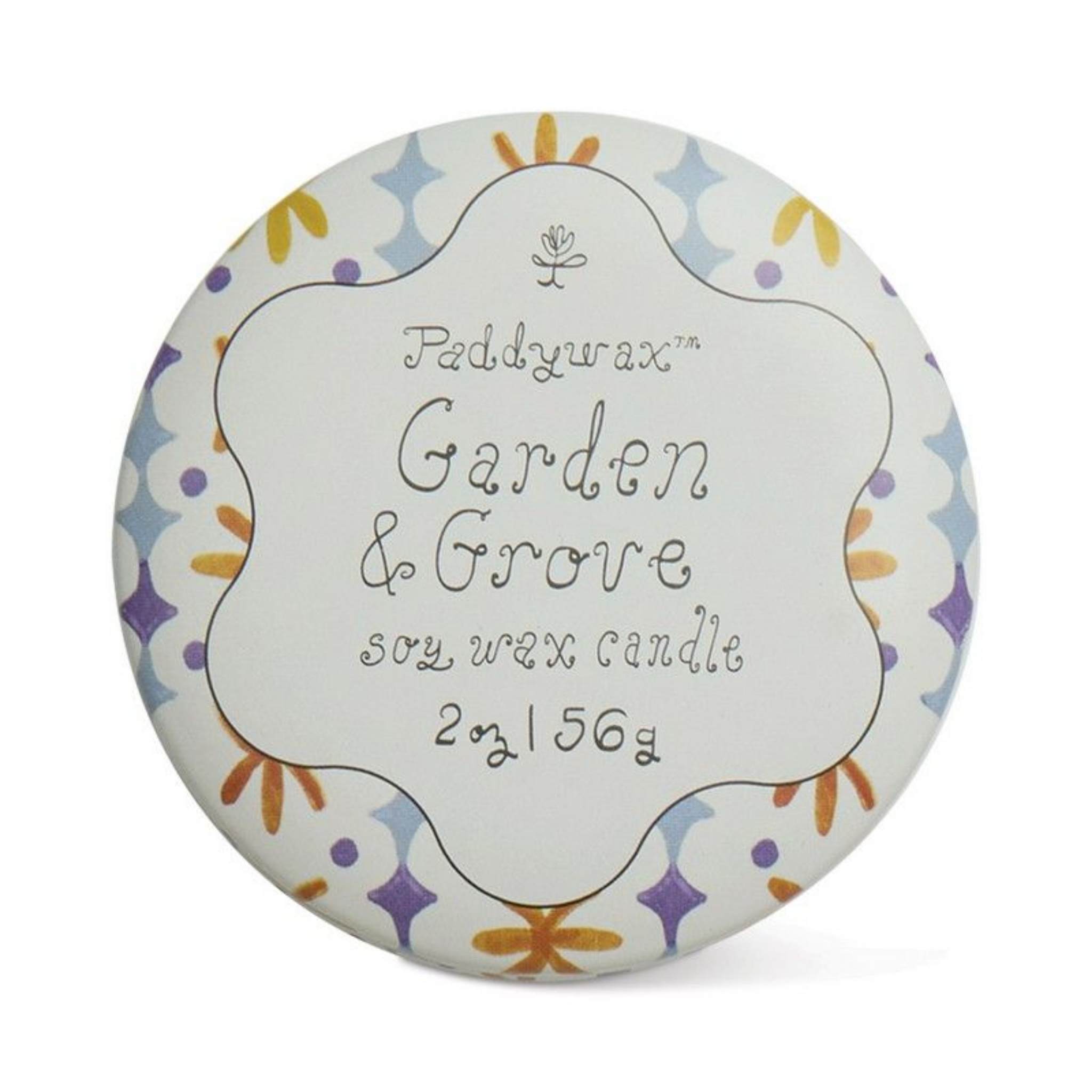 Tulip Printed Tin Candle Garden & Grove 2oz